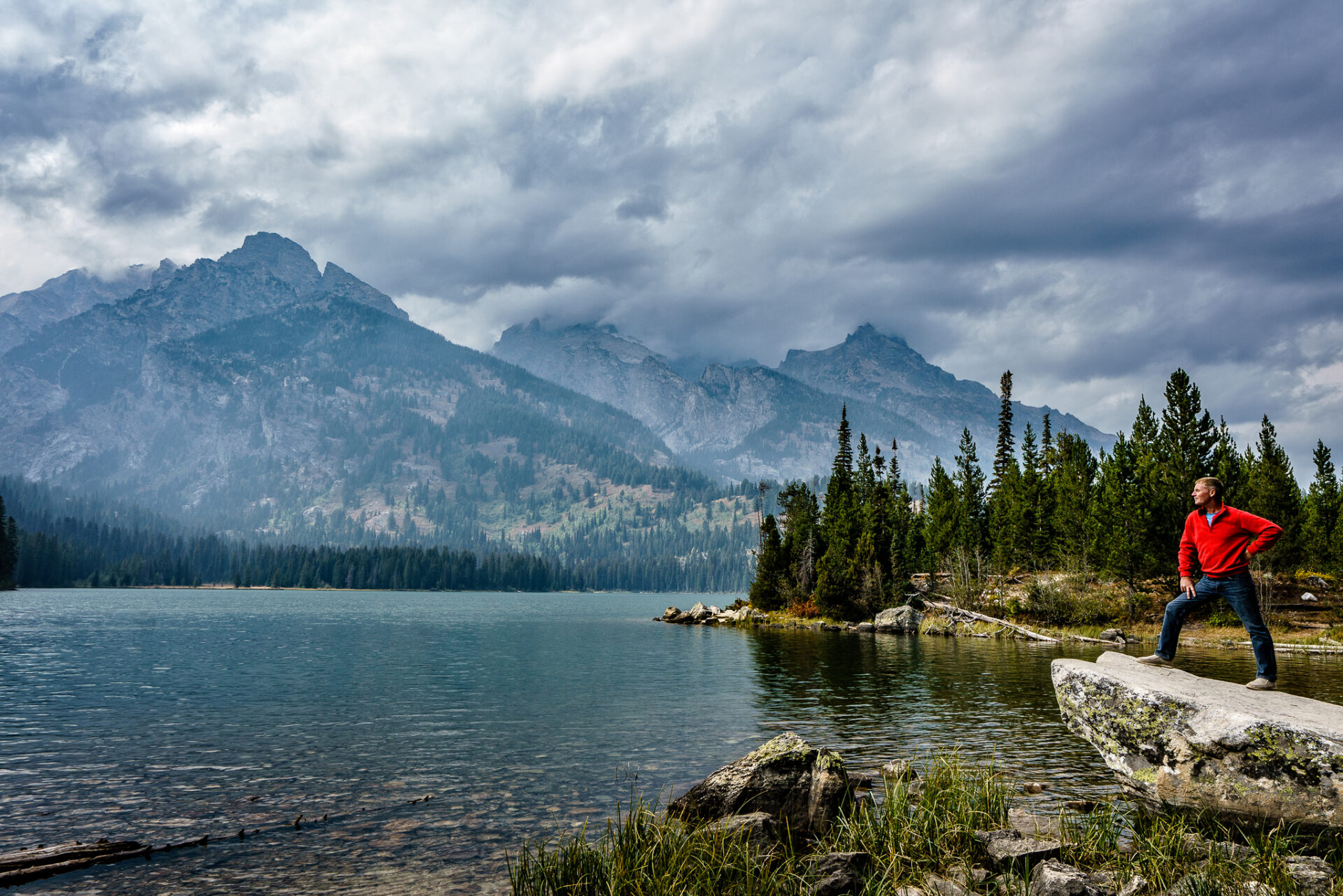 Beholding the Grand Tetons at Taggart Lake