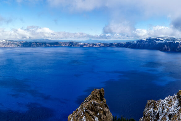 Crater Lake Snowy Panorama