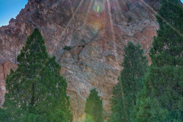 Sunburst at the Garden of the Gods in Colorado Springs