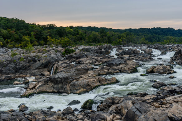 Great Falls as the sun fell