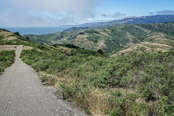 Marin Headlands Hills and Valleys with Pacific Ocean Backdrop